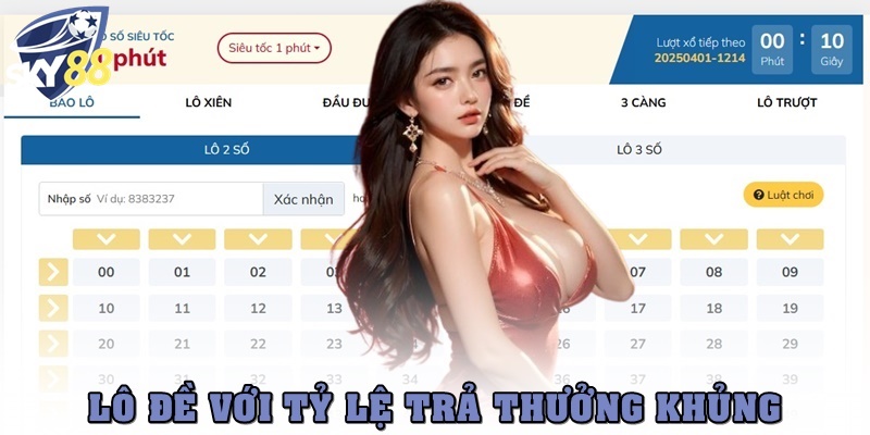 Sảnh lô đề với tỷ lệ trả thưởng cực khủng